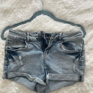 Blue Gray Jeans Shorts